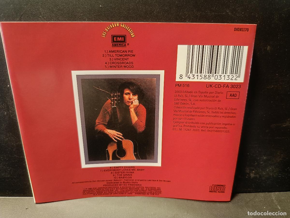 CDs de m&uacute;sica: CD. Don McLean &ndash; American Pie pepeto - Foto 2