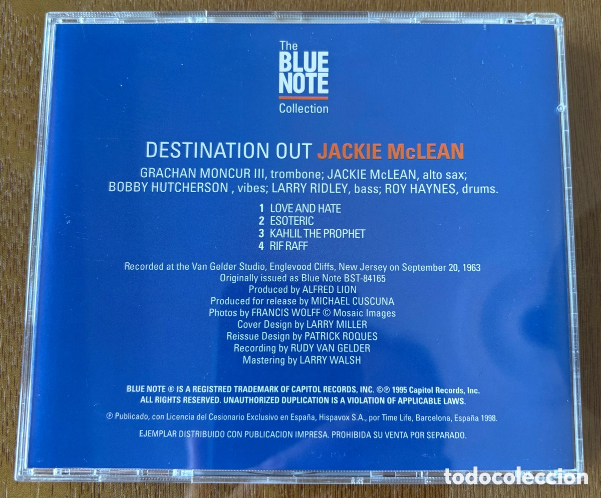 CDs de m&uacute;sica: CD JACKIE McLEAN: DESTINATION OUT - Foto 2