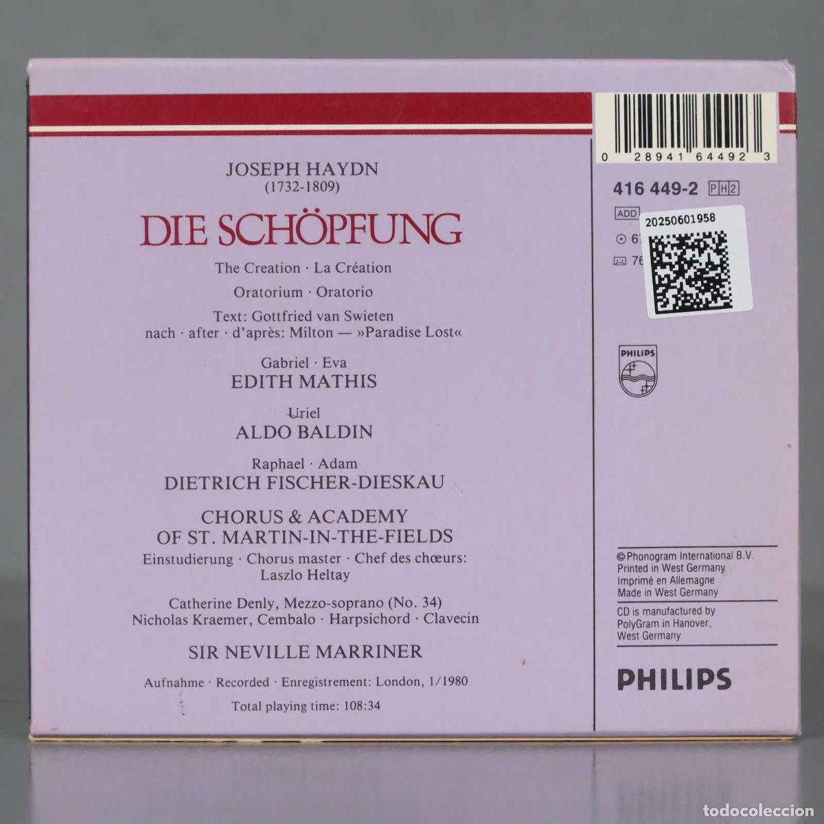 CDs de m&uacute;sica: CD. Marriner &ndash; Die Sch&ouml;pfung HAYDN - Foto 2
