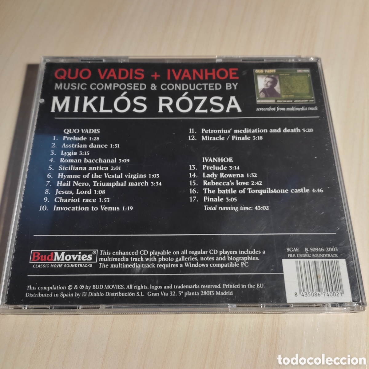 CDs de m&uacute;sica: BSO CD QUO VADIS+IVANHOE - Foto 2