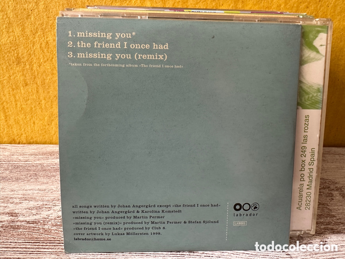 CDs de m&uacute;sica: Club 8 - Missing You (CD) - Foto 2