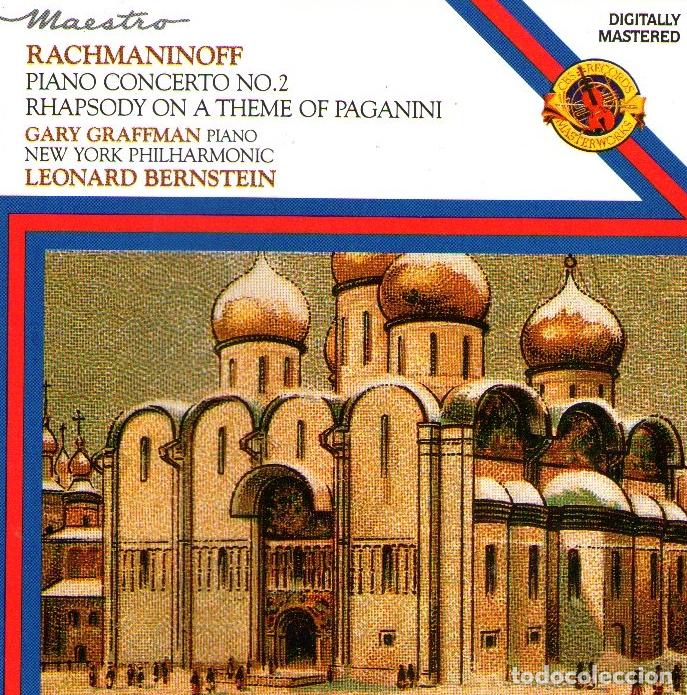 CD de M&uacute;sica: RACHMANINOFF - PIANO CONCERTO N&ordm; 2 - CD DE 4 TRACKS - ED. C.B.S. RECORDS - A&Ntilde;O 1988.