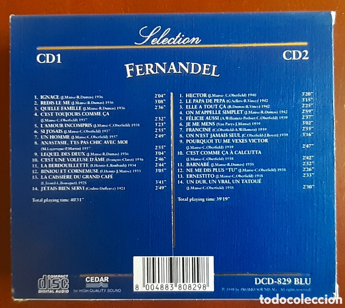CDs de m&uacute;sica: Fernandel - Selection - 2CD - Foto 2