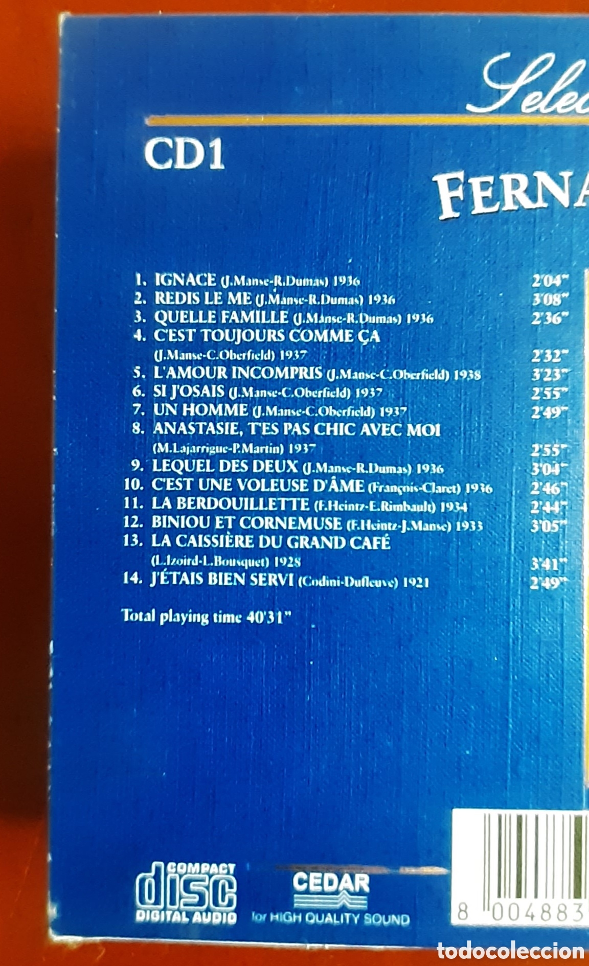 CDs de m&uacute;sica: Fernandel - Selection - 2CD - Foto 4
