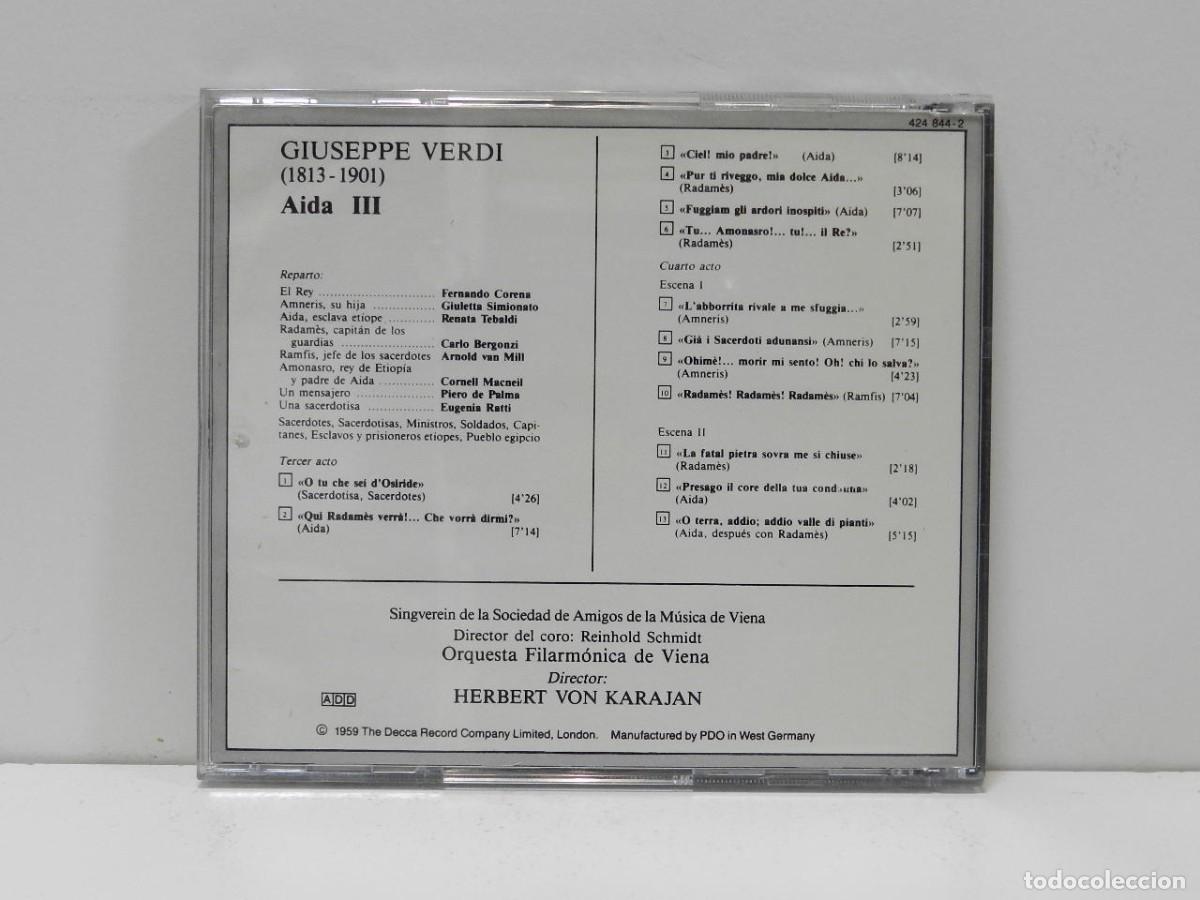 CDs de m&uacute;sica: DISCO CD. Verdi &ndash; Aida III - La Gran Opera. COMPACT DISC. - Foto 2
