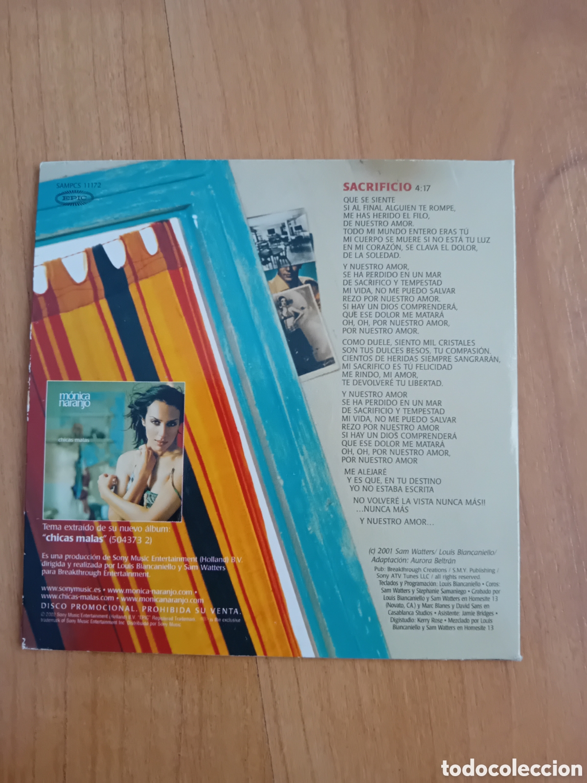 CDs de m&uacute;sica: MONICA NARANJO. SACRIFICIO - Foto 2