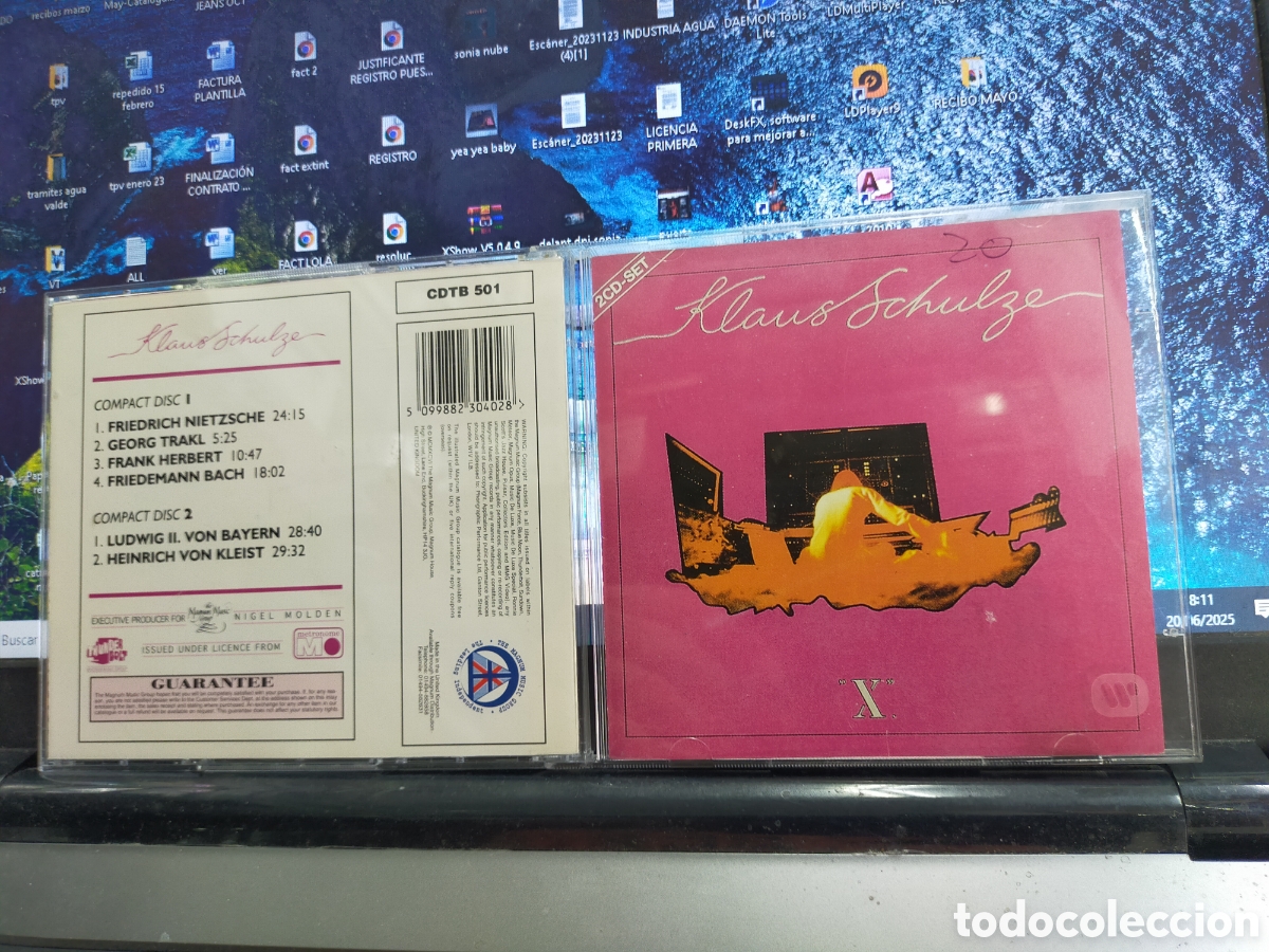 CDs de m&uacute;sica: Klaus schulze doble CD x - Foto 1