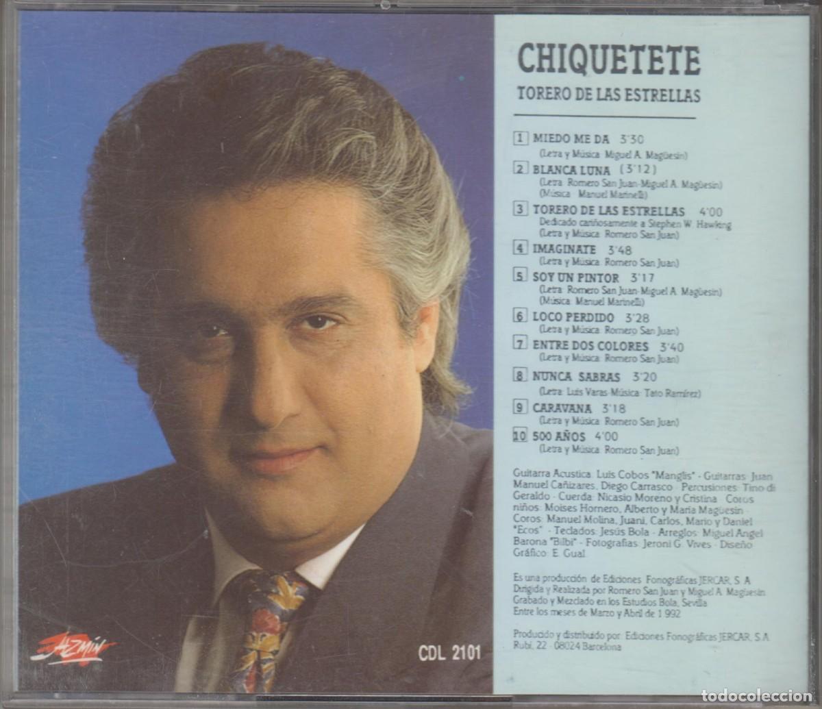 CDs de m&uacute;sica: Chiquetete &lrm;cd Torero De Las Estrellas 1992 - Foto 2