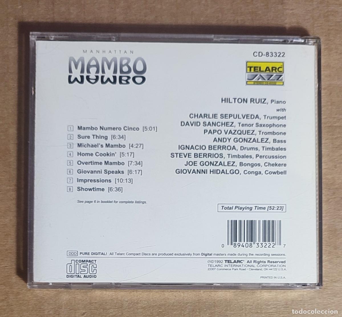 CDs de m&uacute;sica: HILTON RUIZ - MANHATTAN MAMBO - 1992 - Foto 3