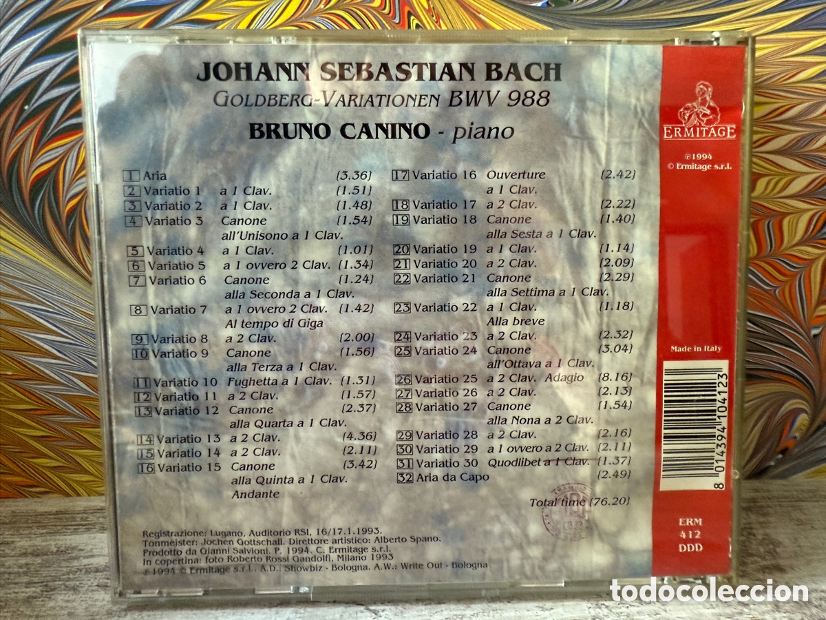 CDs de m&uacute;sica: Bach - Bruno Canino - The Goldberg Variations (CD) - Foto 2