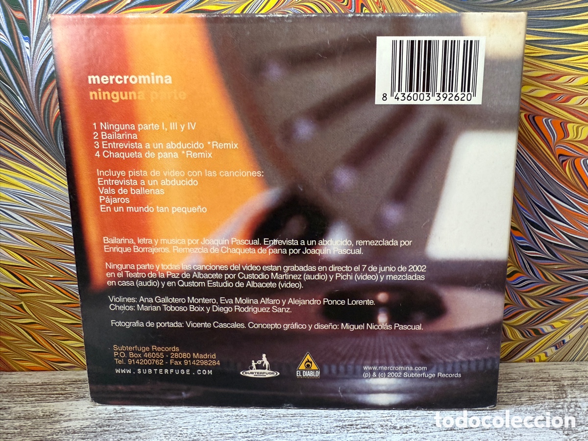 CDs de m&uacute;sica: Mercromina - Ninguna Parte (CD) - Foto 3