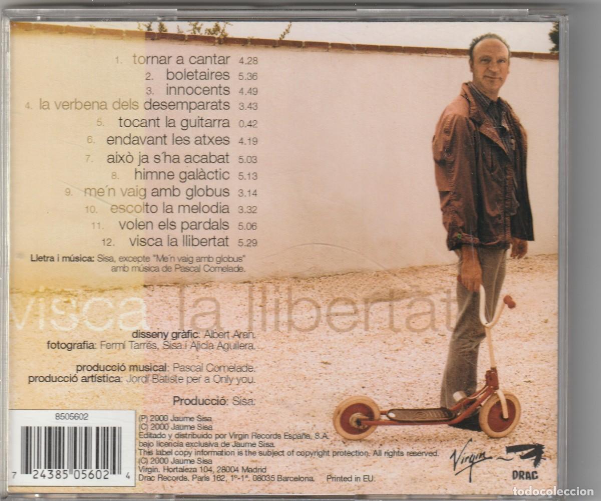 CDs de m&uacute;sica: SISA AMB PASCAL COMELADE - VISCA LA LLIBERTAT (CD VIRGIN 2000) - Foto 2