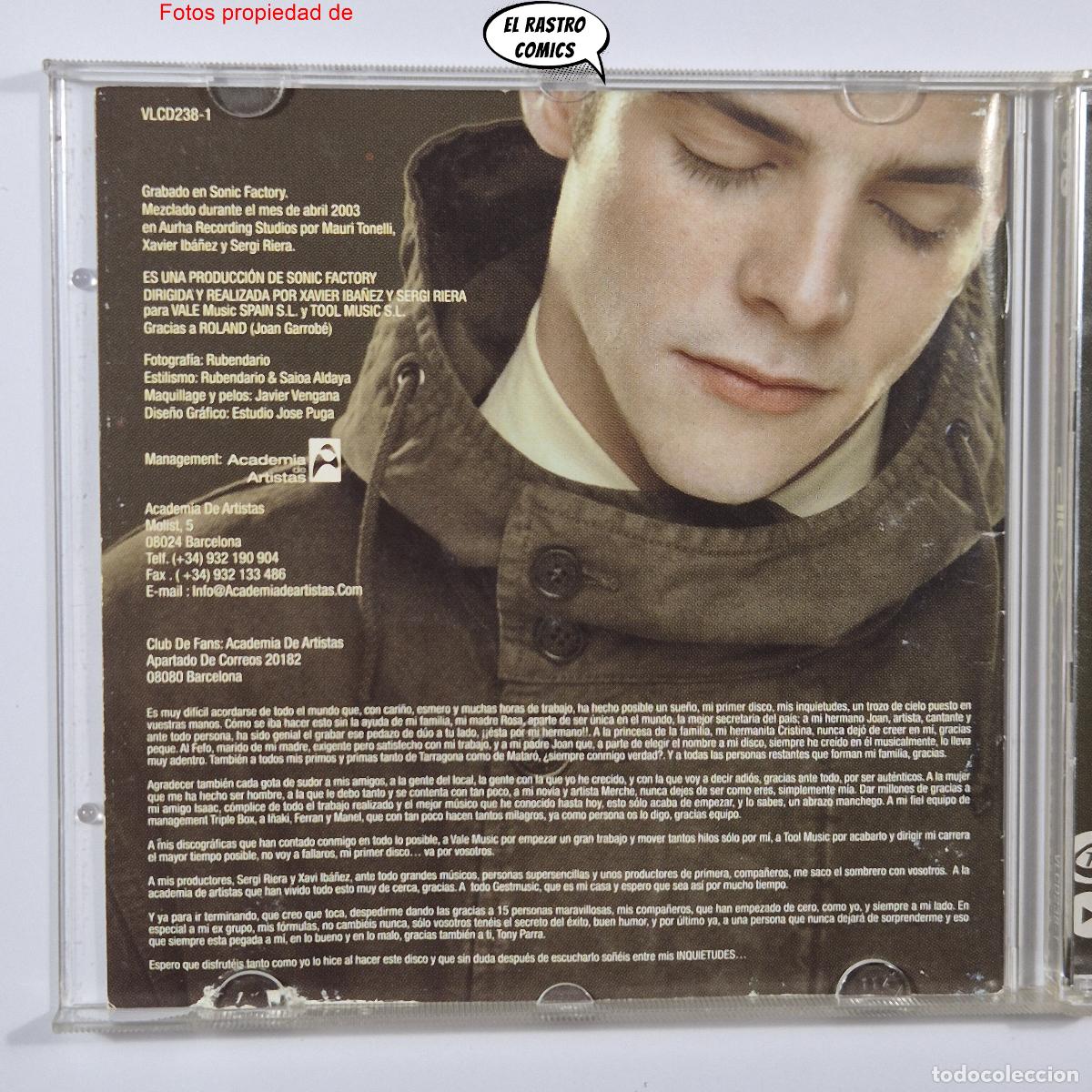 CDs de m&uacute;sica: Alex, Inquietudes, CD Vale, 2003 - Foto 3