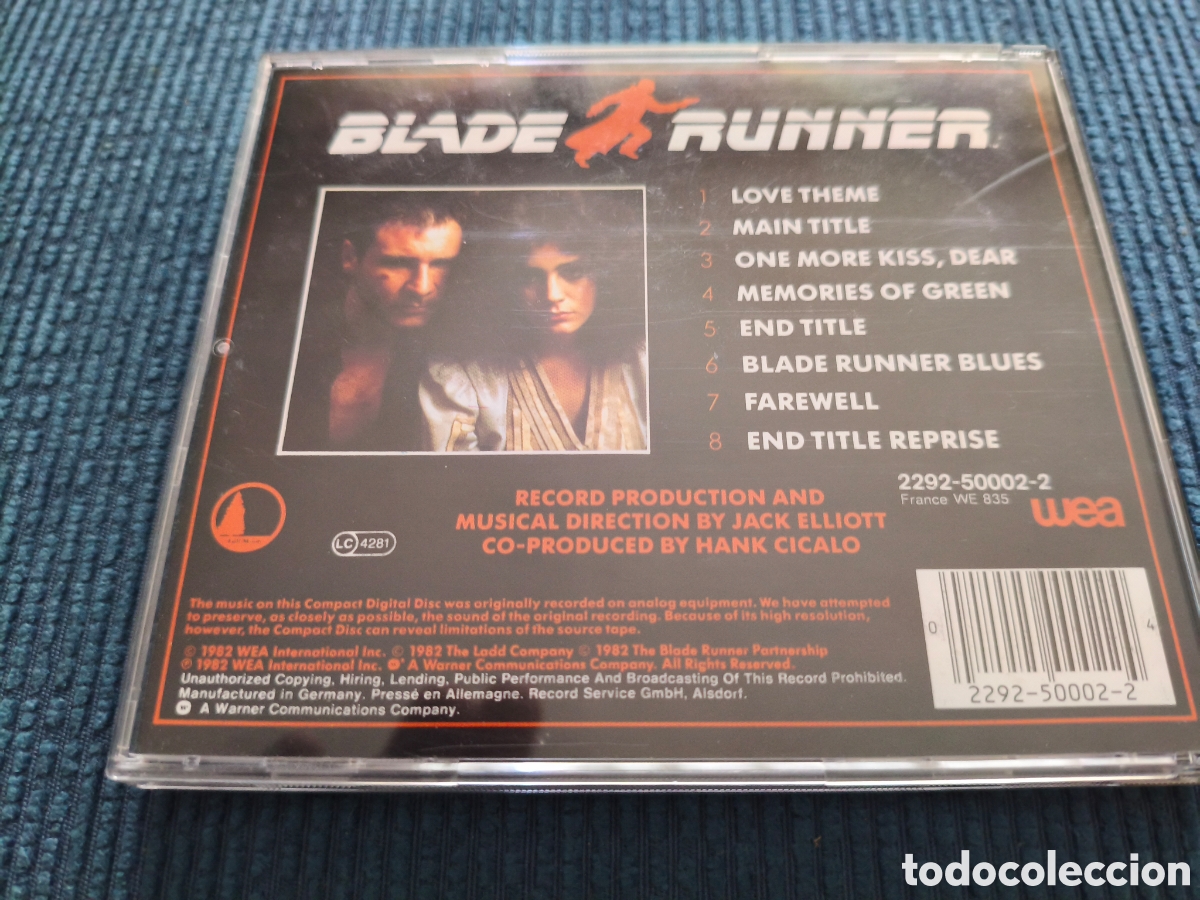 CDs de m&uacute;sica: Blade Runner 1982 - OST - BANDA SONORA ORIGINAL - CD - Foto 2