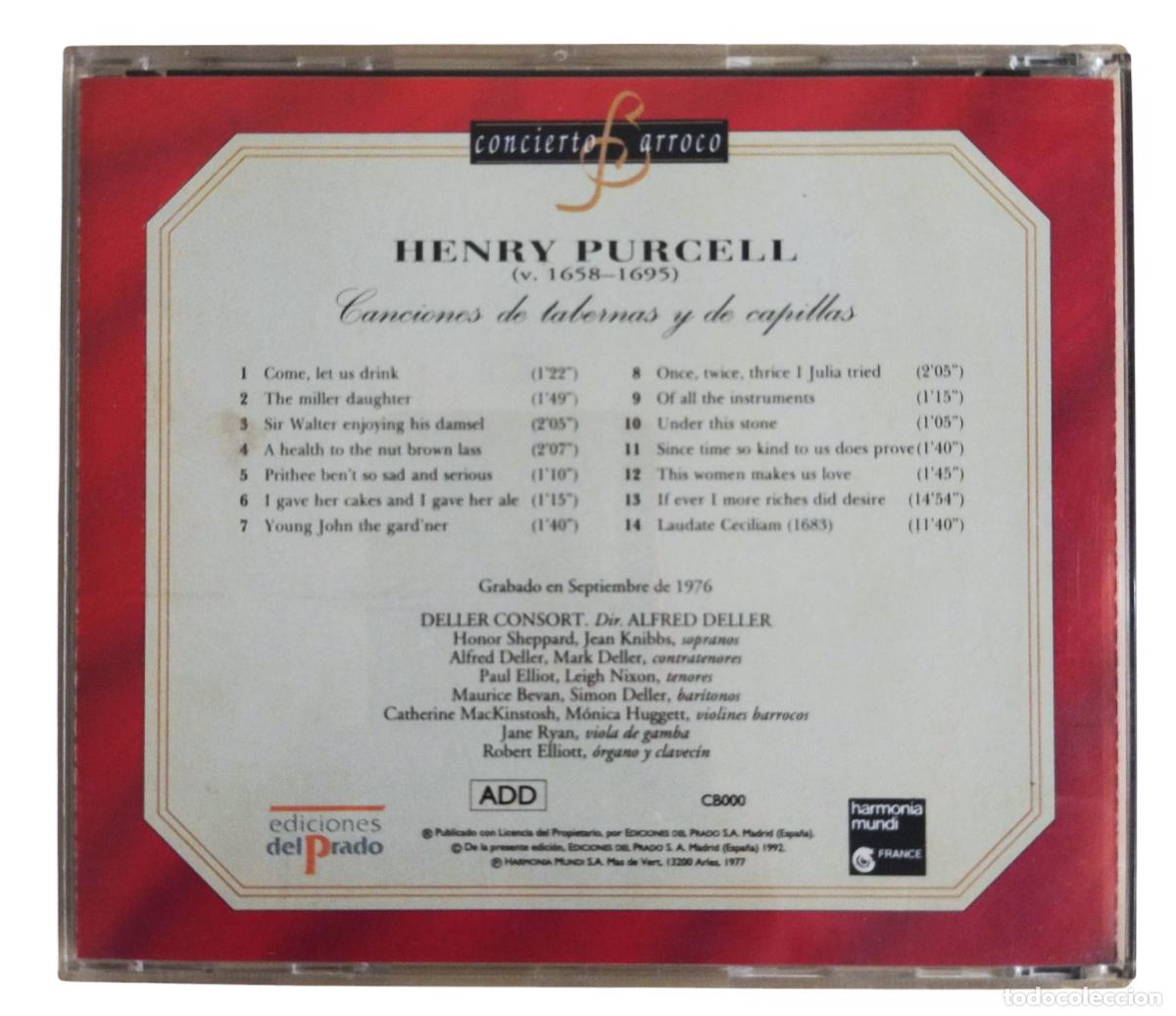CDs de m&uacute;sica: CD CONCIERTO BARROCO / H. PURCELL - Foto 3