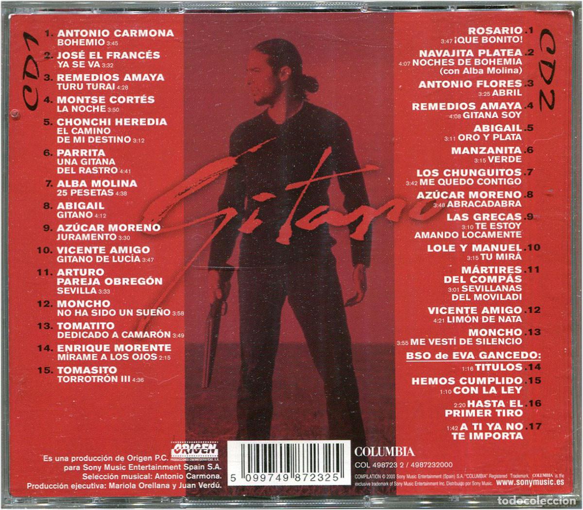 CDs de m&uacute;sica: VVAA - Gitano (BSO) - 2CD Spain 2000 - Columbia &lrm;COL 498723 2 - EX/EX - Foto 2
