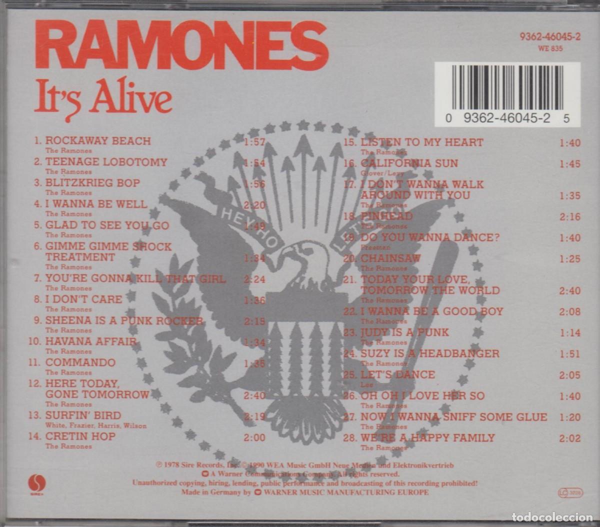 CDs de m&uacute;sica: Ramones cd Its Alive - Foto 2