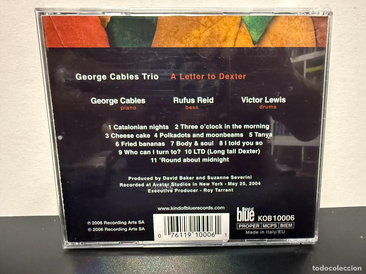 CDs de m&uacute;sica: George Cables - A Letter To Dexter (CD) - Foto 2