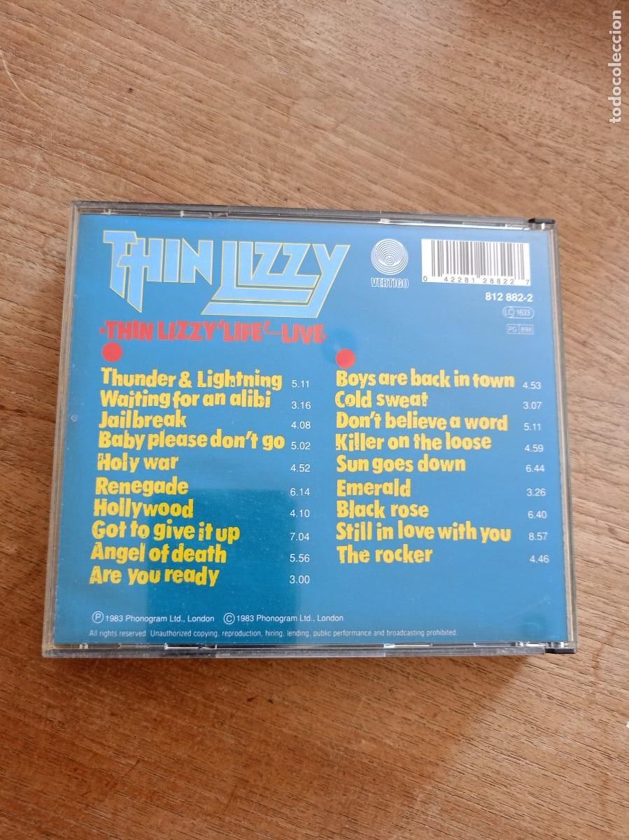 CDs de m&uacute;sica: CD DOBLE. THIN LIZZY. LIFE. - Foto 5