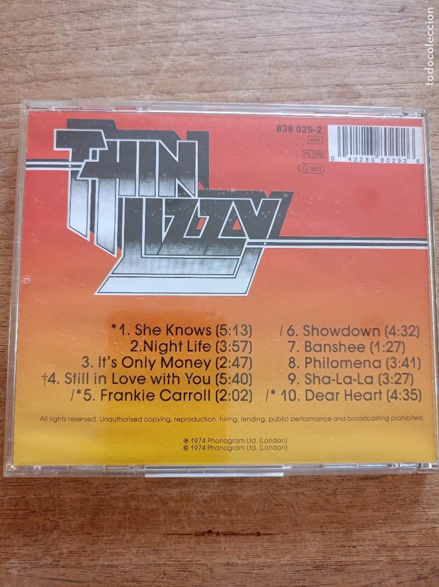 CDs de m&uacute;sica: CD. THIN LIZZY. NIGHT LIFE. 1974 - Foto 3