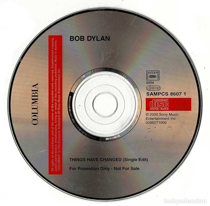 CDs de m&uacute;sica: Bob Dylan - Things Have Changed (Single Edit). CD Single Promo - Foto 1