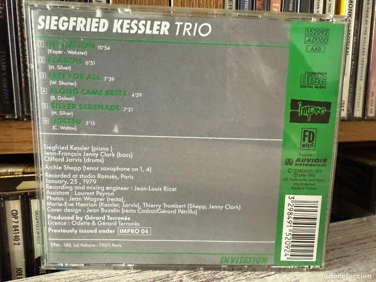 CDs de m&uacute;sica: Siegfried Kessler Trio Featuring Archie Shepp - Invitation (CD) - Foto 2