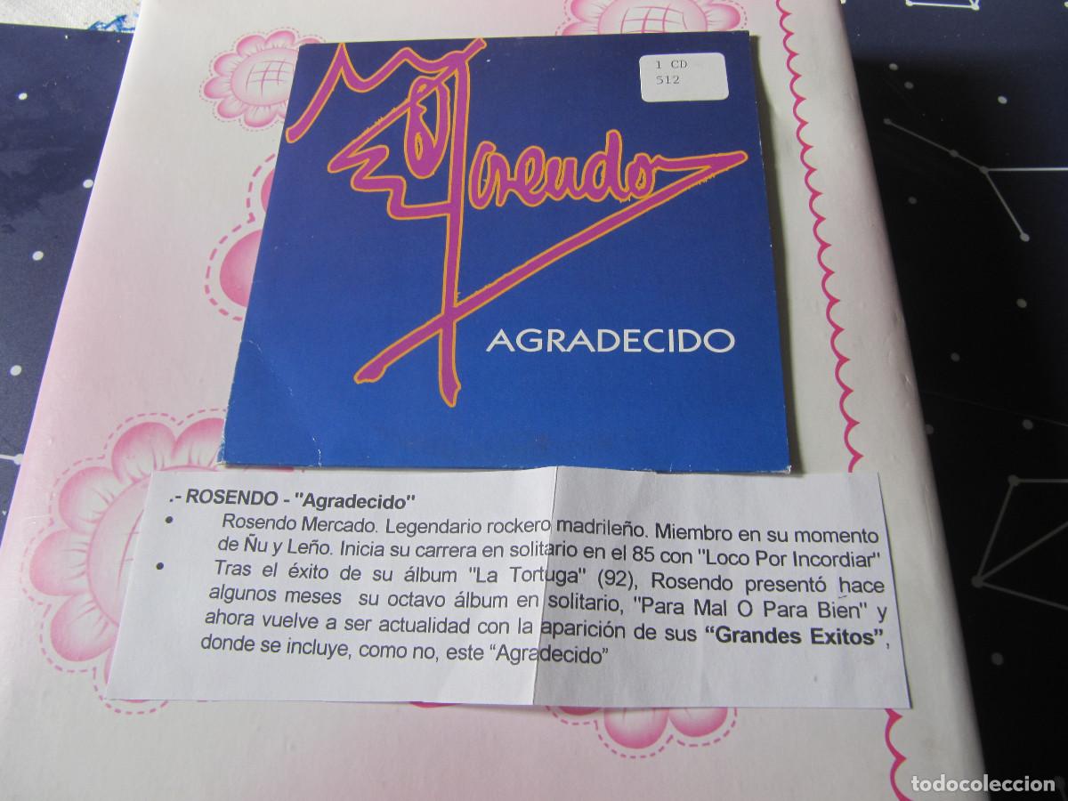 CDs de m&uacute;sica: Rosendo &ndash; Agradecido CD SINGLE CADENA 100 - Foto 1