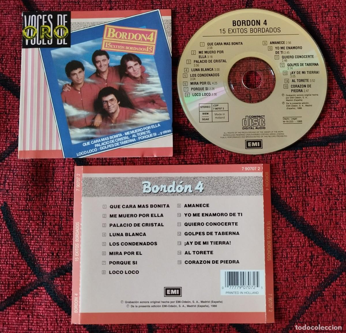 CDs de m&uacute;sica: BORDON 4 ** 15 &Eacute;xitos Bordados ** CD 1988 - Foto 1