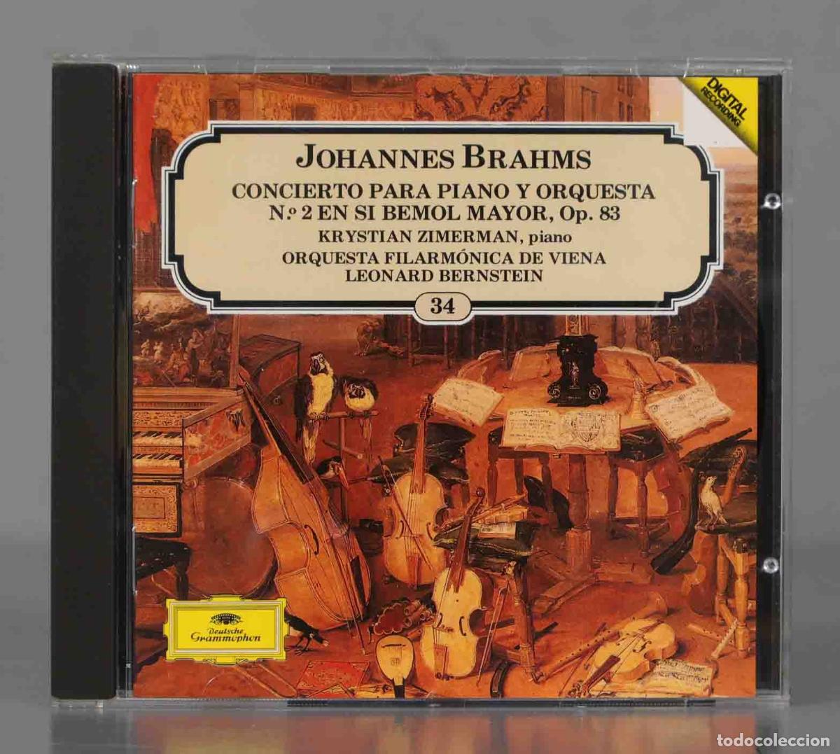 CDs de M&uacute;sica: CD. JOHANNES BRAHMS CONCIERTO PARA PIANO Y ORQUESTA 2 EN SI BEMOL MAYOR, op. 83 KRYSTIAN ZIMERMAN, p