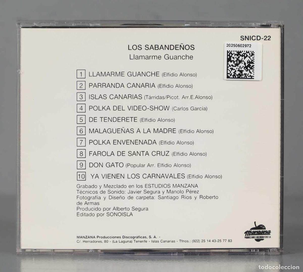CDs de m&uacute;sica: CD. LOS SABANDE&Ntilde;OS Llamarme Guanche - Foto 2