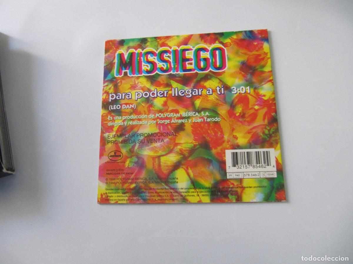 CDs de m&uacute;sica: MISSIEGO -PARA PODER LLEGAR A TI CD SINGLE - Foto 2