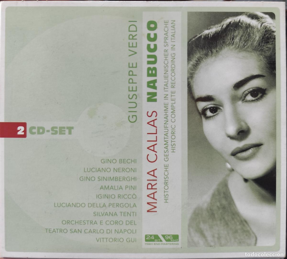 Music CDs: 2CD NABUCCO. VERDI. CALLAS. BECHI. NERONI. GRABACI&Oacute;N HIST&Oacute;RICA TEATRO SAN CARLOS N&Aacute;POLES 1949