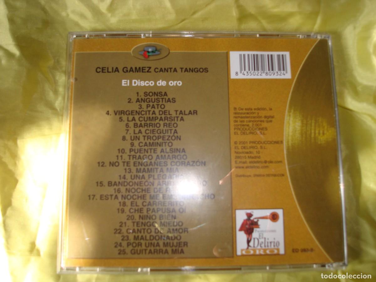 CDs de m&uacute;sica: CELIA GAMEZ CANTA TANGOS. EL DISCO DE ORO. CD. IMPECABLE(#) - Foto 2
