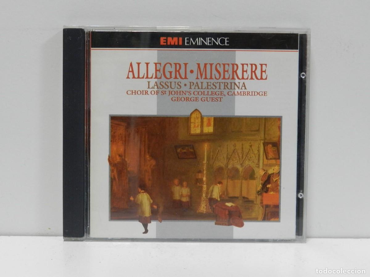 CDs de m&uacute;sica: DISCO CD. Lassus, Palestrina &ndash; Miserere. COMPACT DISC. - Foto 1