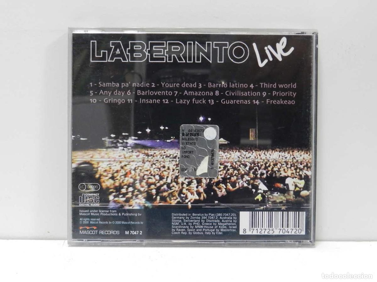 CDs de m&uacute;sica: DISCO CD. Laberinto &ndash; Live. COMPACT DISC. - Foto 2