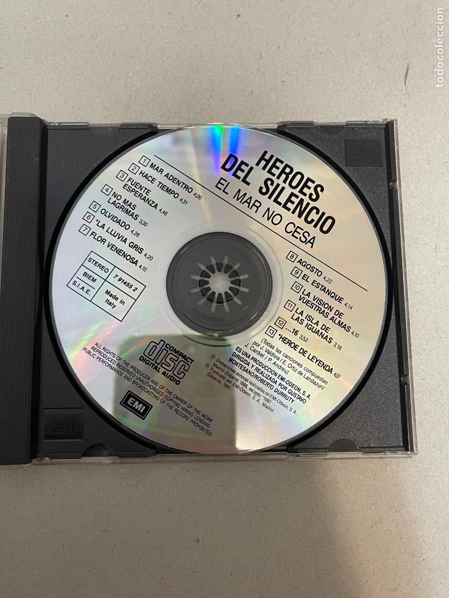 CDs de m&uacute;sica: h&eacute;roes del silencio cd El Mar no cesa - edici&oacute;n Canad&aacute; ??? - Foto 3