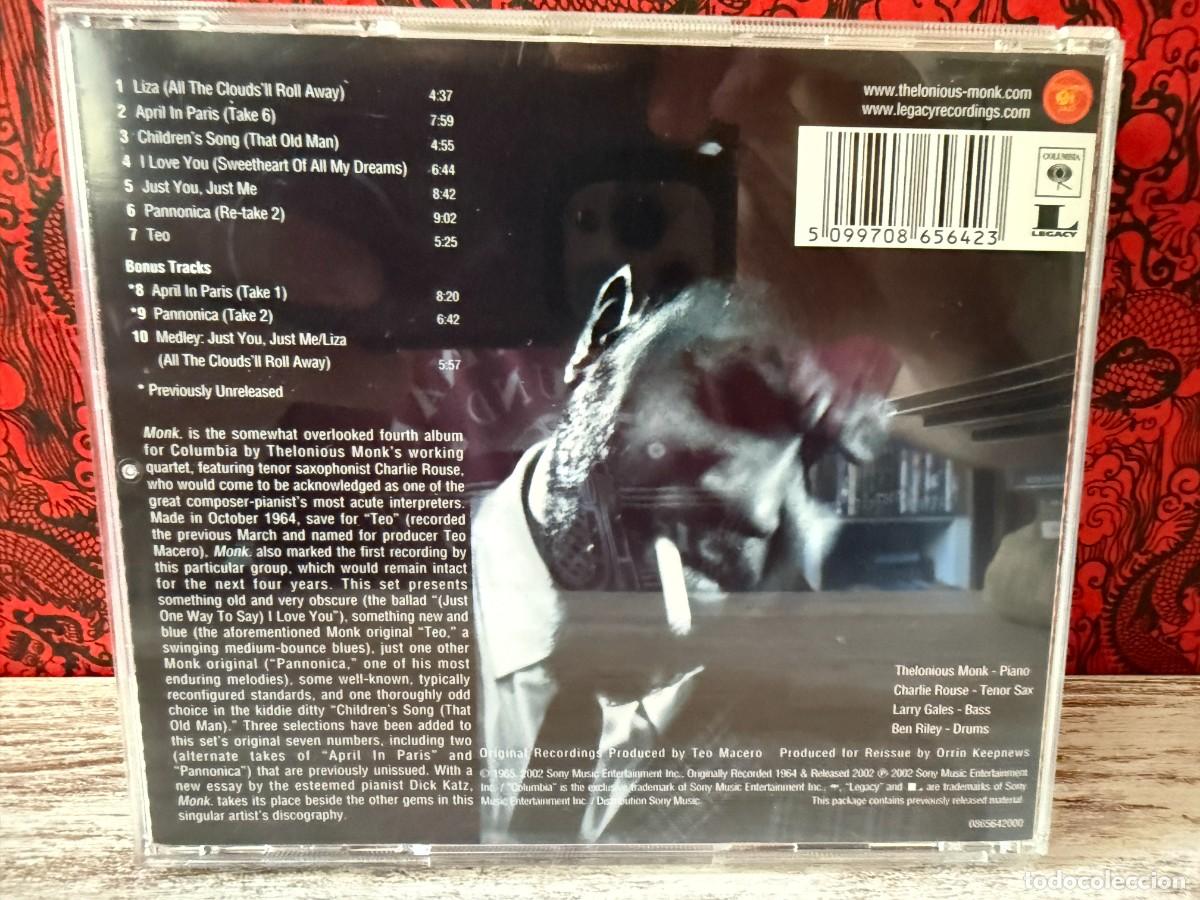 CDs de m&uacute;sica: Thelonious Monk - Monk. (CD) - Foto 2