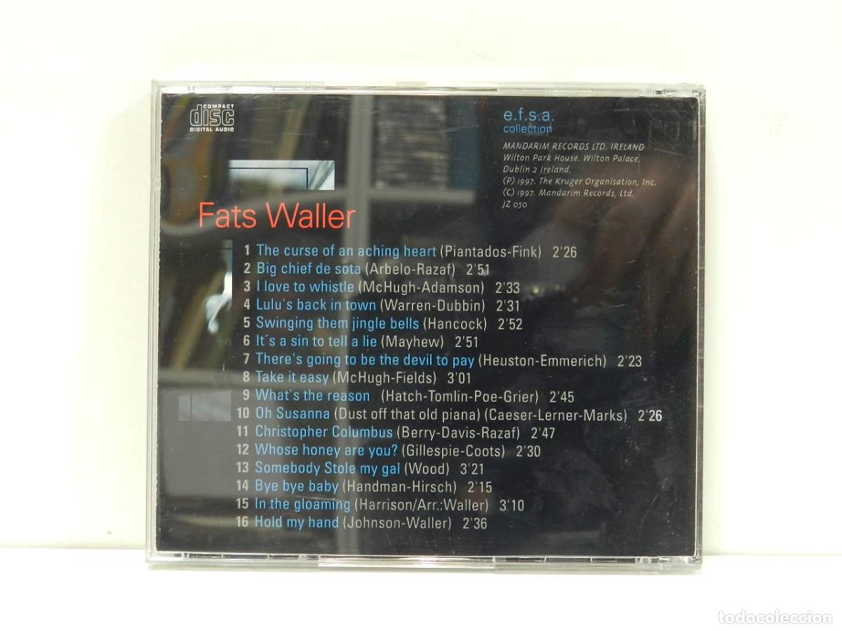 CDs de m&uacute;sica: DISCO CD. Fats Waller &ndash; Jazz Masters. COMPACT DISC. - Foto 2
