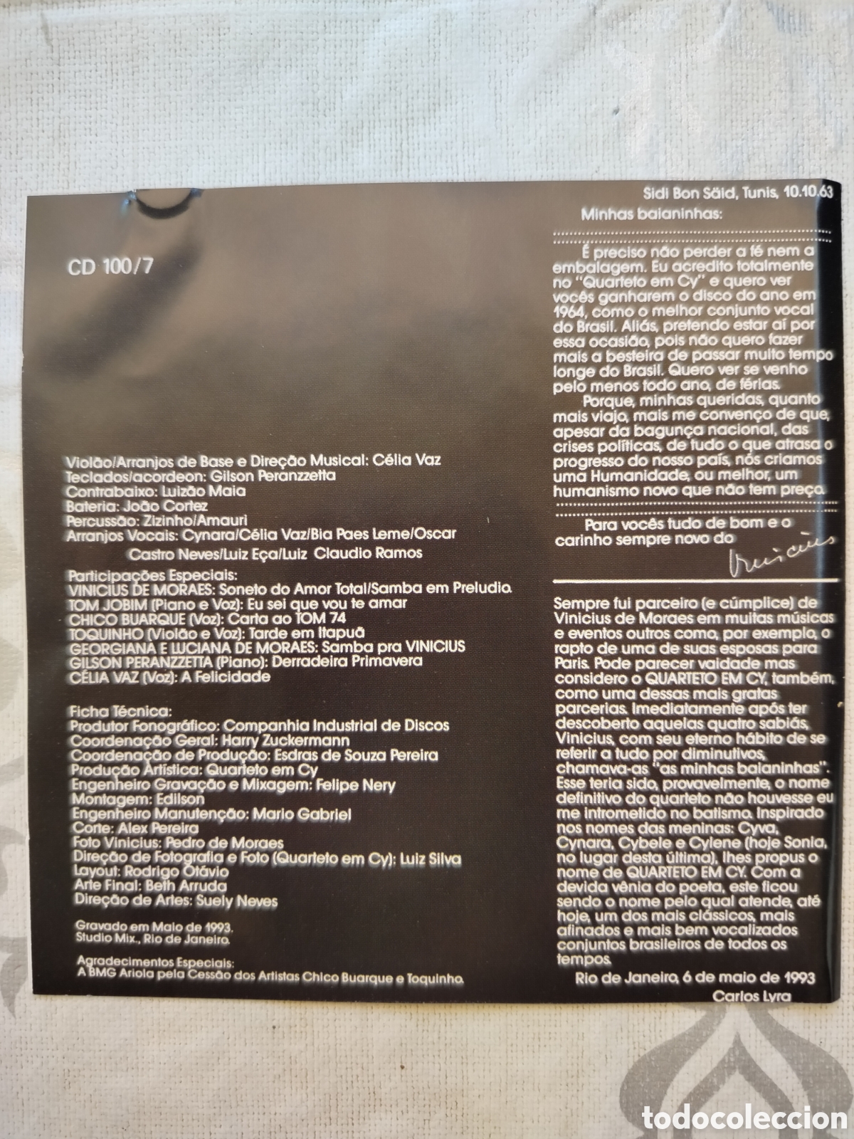 CDs de m&uacute;sica: Quarteto Em CY 1993. - Foto 2