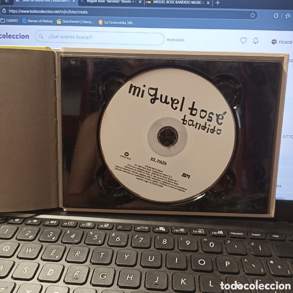 CDs de m&uacute;sica: Miguel Bos&eacute; &rdquo;Bandido&rdquo; libreto + CD - Foto 3