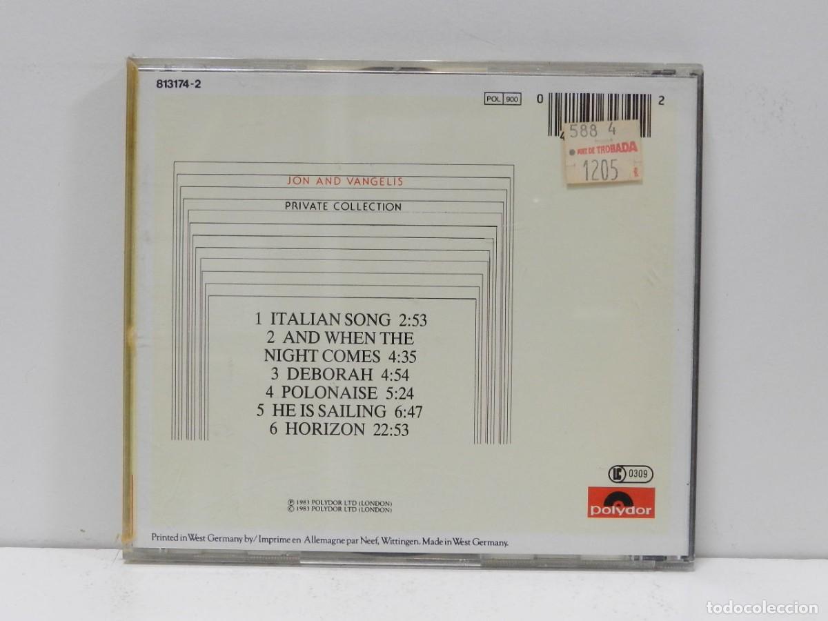 CDs de m&uacute;sica: DISCO CD. Jon And Vangelis &ndash; Private Collection. COMPACT DISC. - Foto 2
