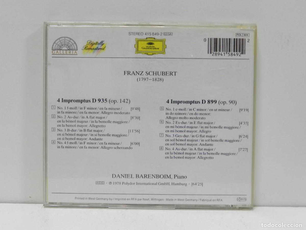 CDs de m&uacute;sica: DISCO CD. Franz Schubert / Daniel Barenboim &ndash; Impromptus. COMPACT DISC. - Foto 2