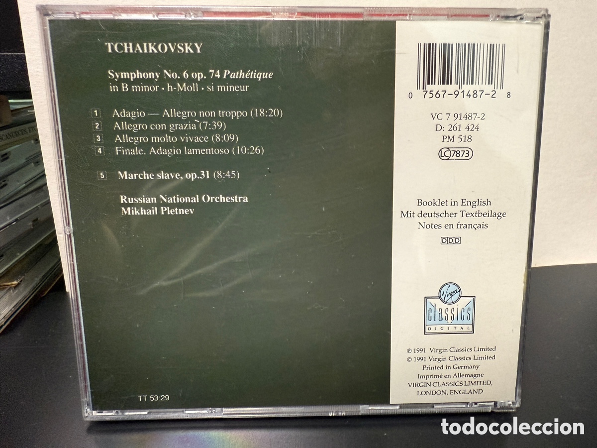 CDs de m&uacute;sica: Tchaikovsky - Mikhail Pletnev - Symphony 6 &rdquo;Path&eacute;tique&rdquo; (CD) - Foto 2