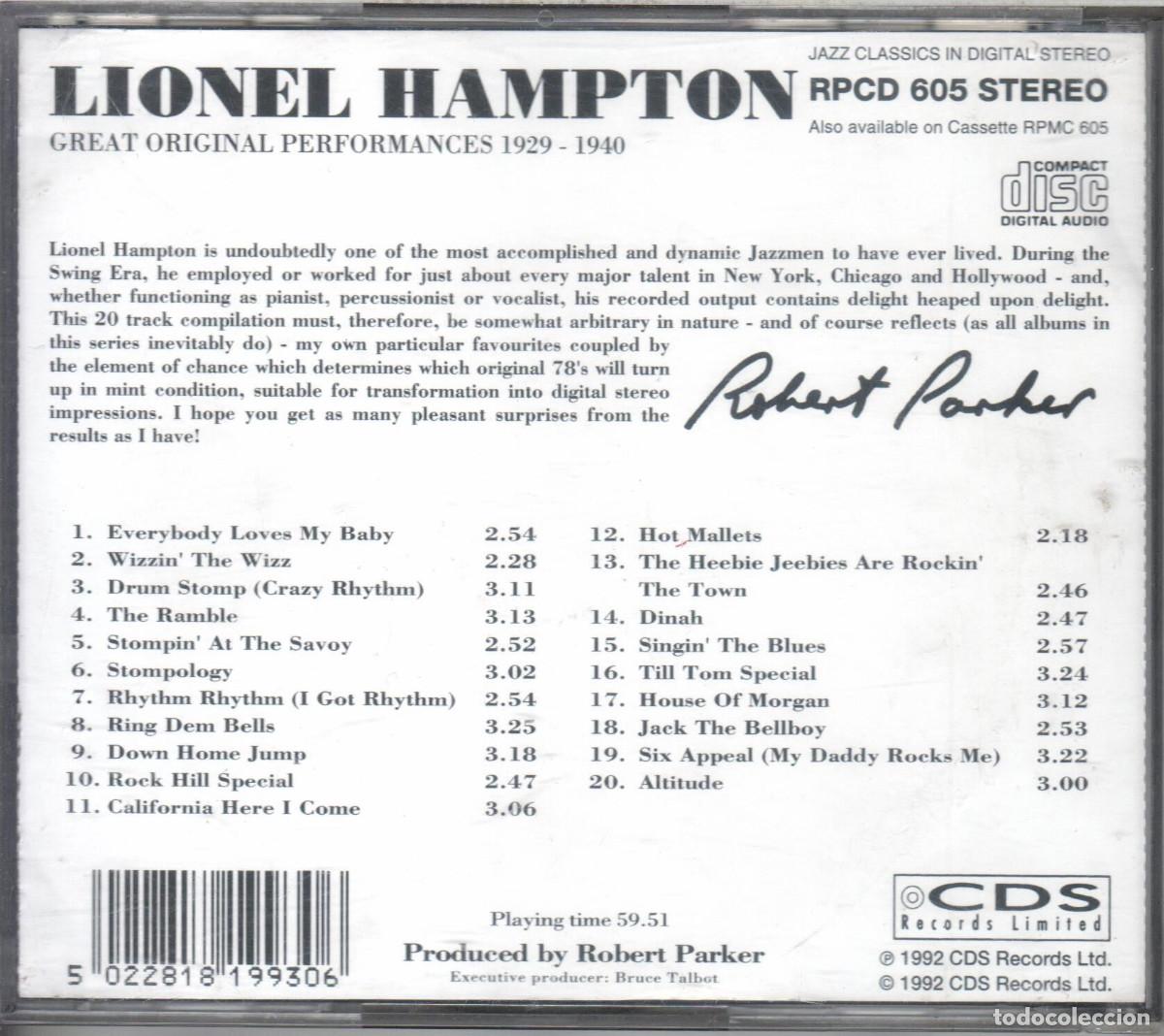 CDs de m&uacute;sica: Lionel Hampton Nuevo sin precintar - Foto 2