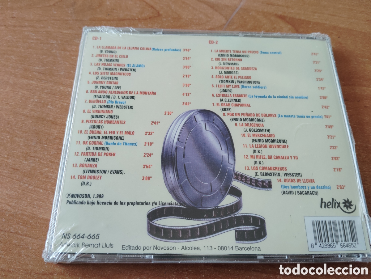 CDs de m&uacute;sica: TEMAS DEL CINE DEL OESTE / SET CON 2 CDS NUEVO Y PRECINTADO. - Foto 2