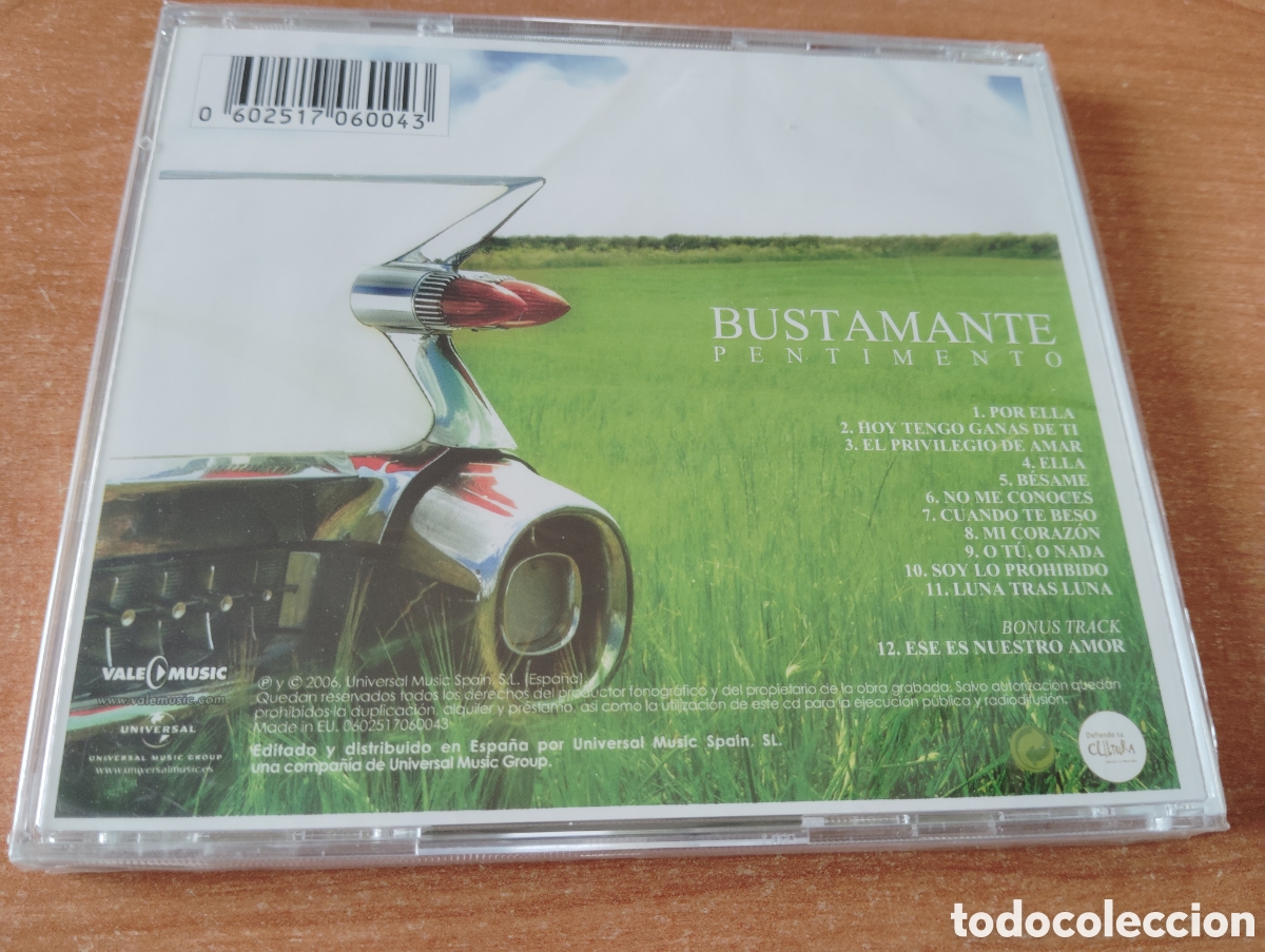 CDs de m&uacute;sica: BUSTAMANTE - PENTIMIENTO / CD NUEVO Y PRECINTADO. - Foto 2