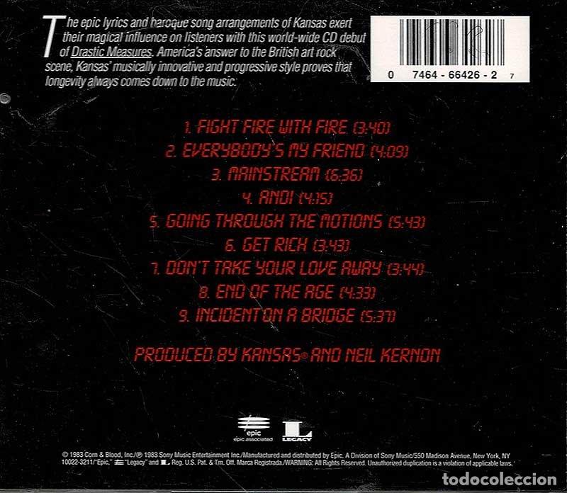 CDs de m&uacute;sica: Kansas - Drastic Measures. CD - Foto 2