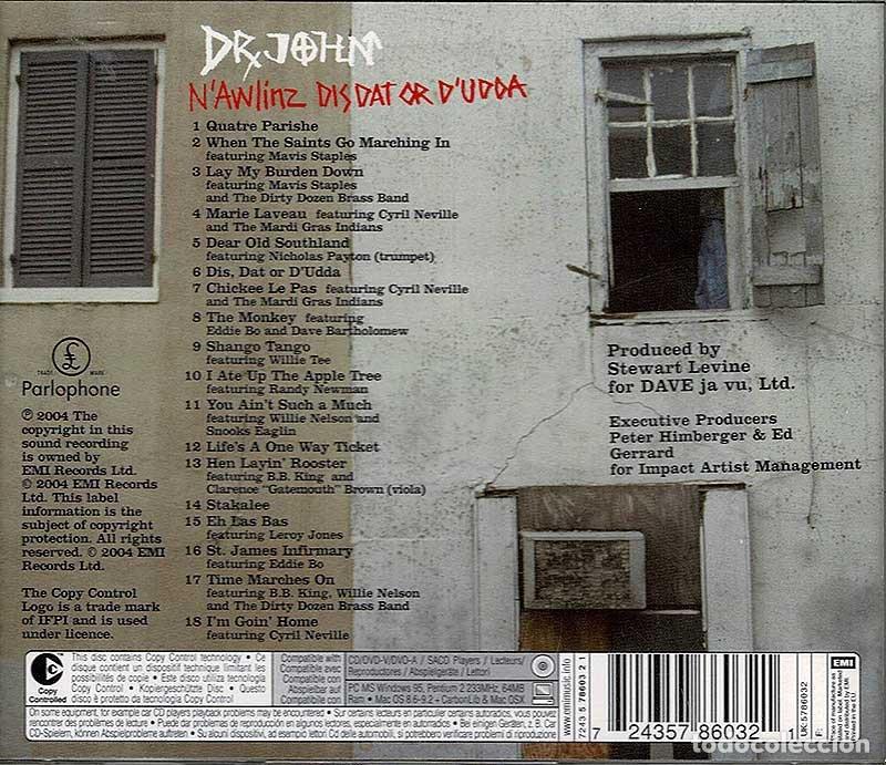 CDs de m&uacute;sica: Dr. John - NAwlinz (Dis Dat Or DUdda). CD - Foto 2