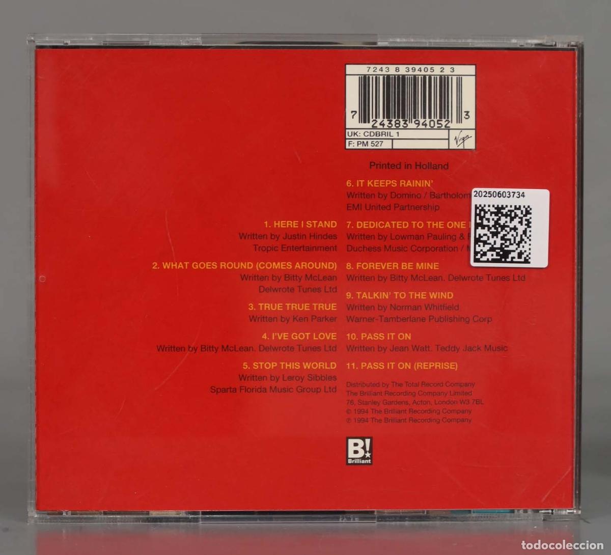 CDs de m&uacute;sica: CD. Bitty McLean &ndash; Just To Let You Know... - Foto 2