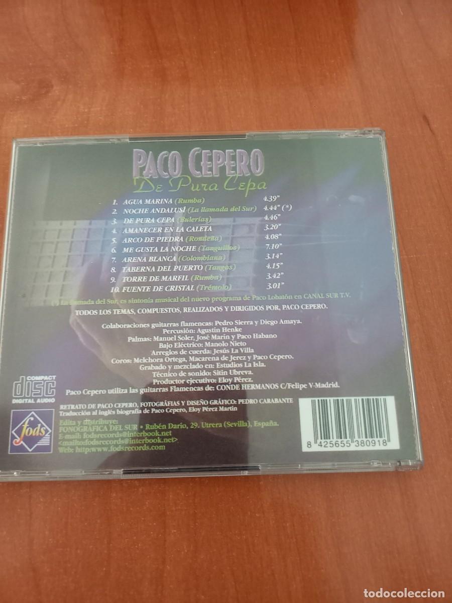 CDs de m&uacute;sica: PACO CEPERO - DE PURA CEPA - Foto 2